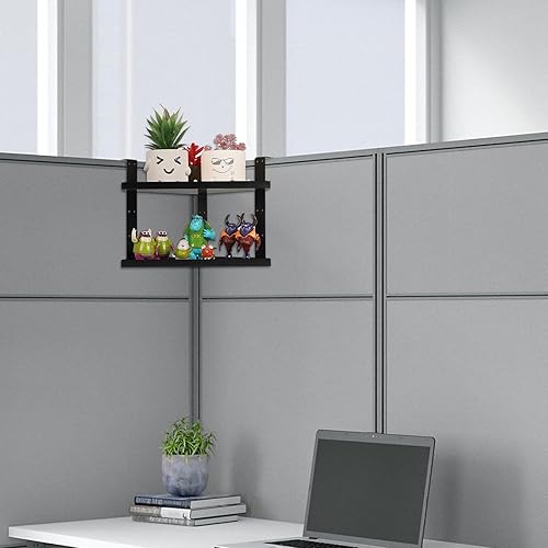 Miniatura 7 de Estante de cubículo de oficina, organizador de almacenamiento de cubículos, accesorios de cubículo, estante de esquina de cubículo ajustable en