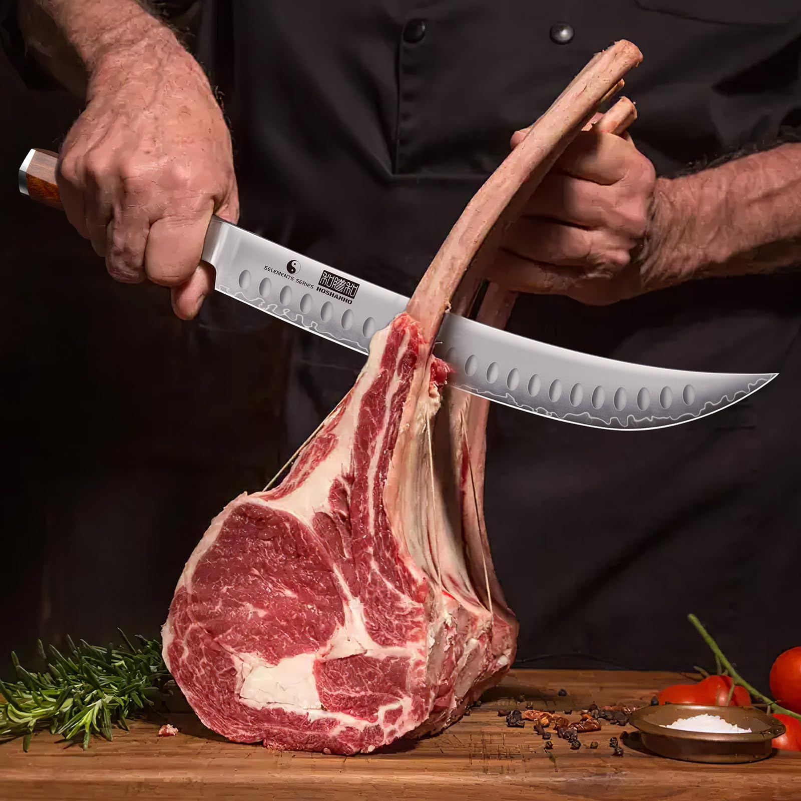 HOSHANHO 12" Brisket Slicing Knife, Butcher Breaking Knife for Meat & BBQ — Amazon image 6
