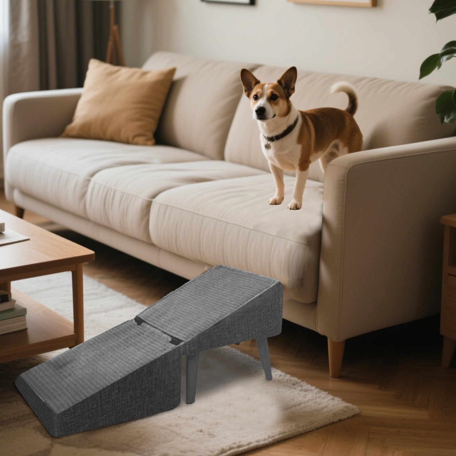 Leiter, Haustierbett-Rampe, Katzensofa-Stufen, leichtes, faltbares Design, spart Platz, 500 g, für den täglichen Gebrauch durch Hunde, Katzen und andere kleine Haustiere, Senioren oder erholende Tiere