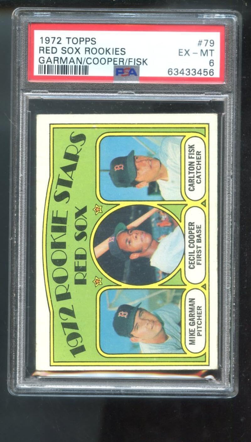 Amazon.com: 1972 Topps 79 Sox ROOKIE Stars Carlton Fisk Cecil 
