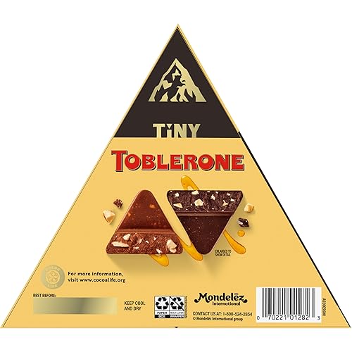 Miniatura 14 de TOBLERONE Tiny Assorted Chocolate Bars Variety Pack (Milk & Dark), 1 Gift Box (25 Pieces)