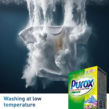 PUROX UNIVERSAL Powder Detergent (71 Washes) for Coloured and White Clothes, 5 kg Box