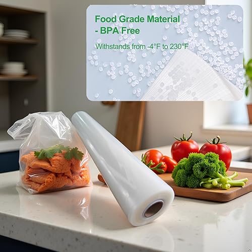 Miniatura 2 de MAGIC SEAL Chamber Vacuum Sealer Bags 15'' x 50' Rolls, Smooth Food Storage Bags for Meal Prep & Sous Vide, Commercial Grade BPA Free, Non-Textured,