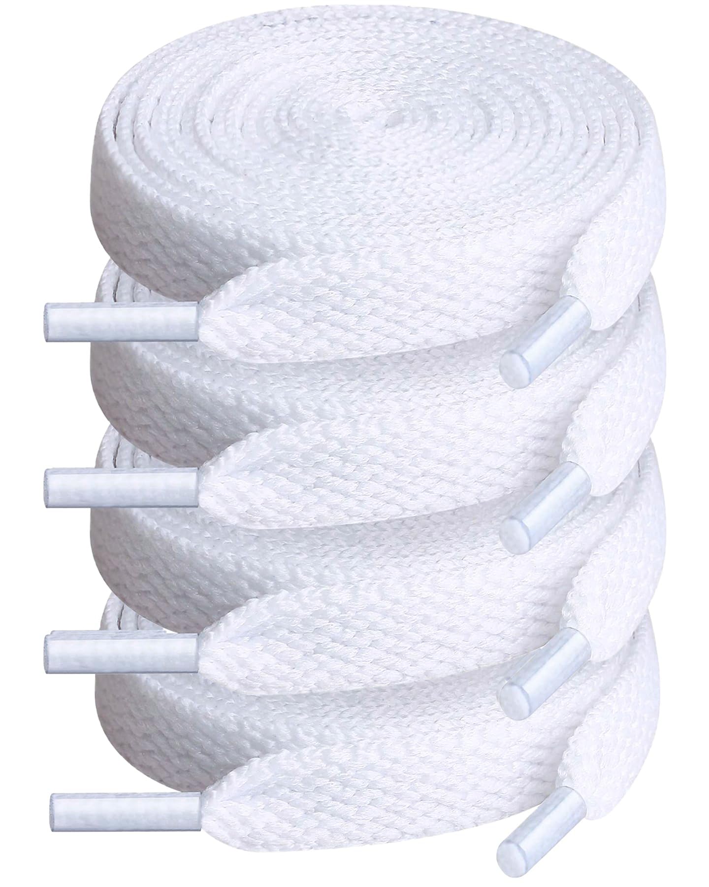 Teskyer4 Pairs of Flat Shoe Laces, Shoelaces for Sneakers, Athletic Shoelaces