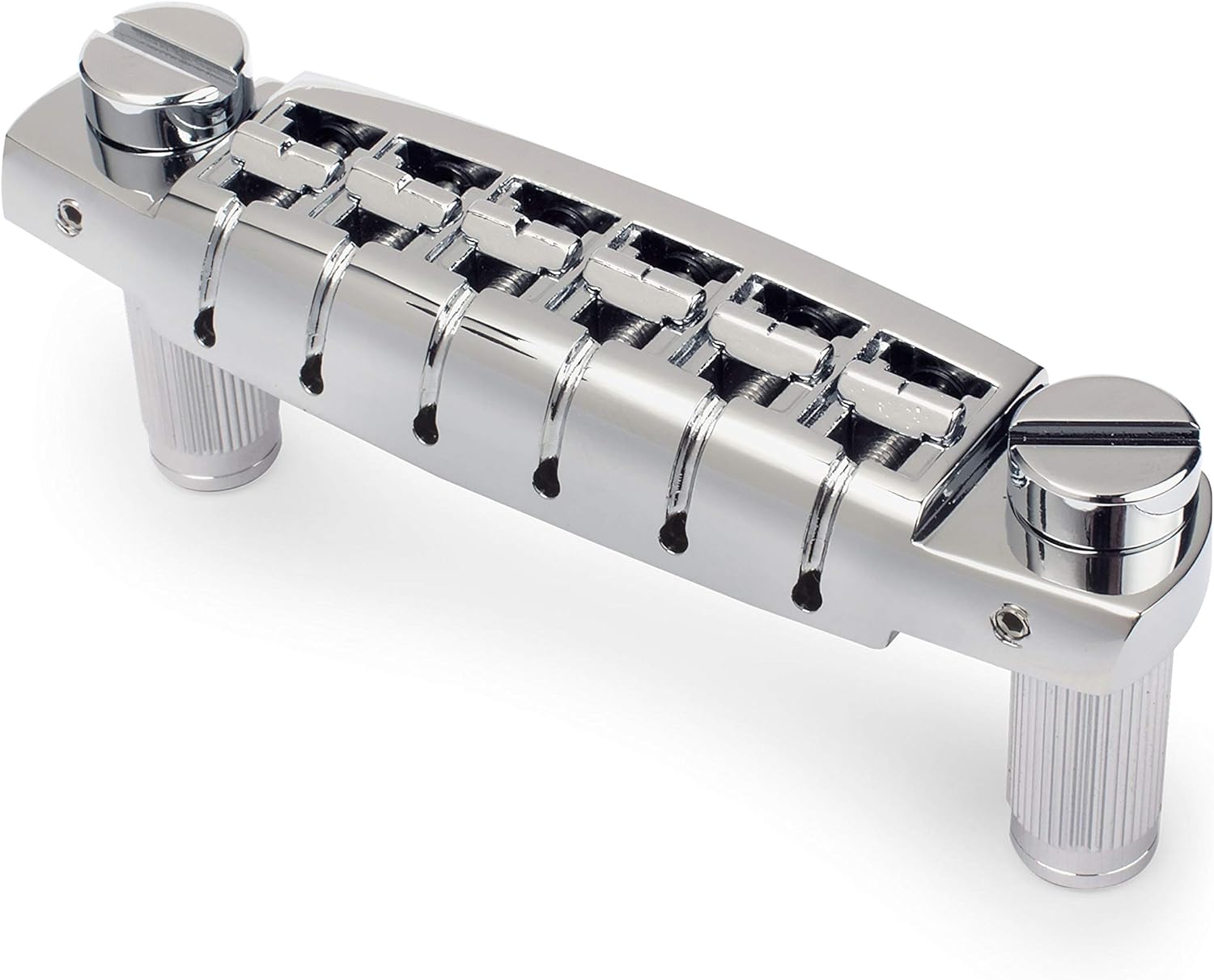 Golden Age Low-profile Wraparound Bridge with Standard Studs, Chrome, slotted