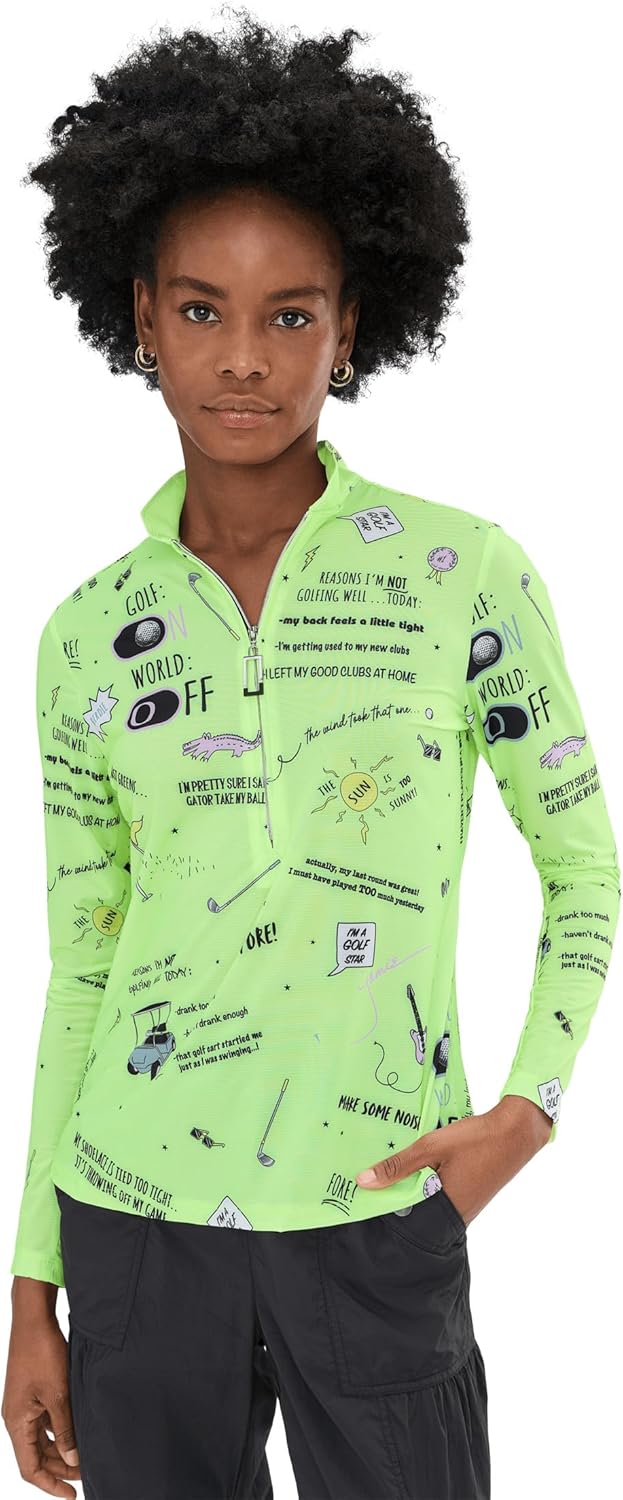 Jamie Sadock Womens Sunsense Golfstar Long Sleeve Quarter Zip