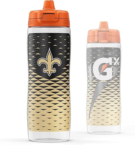 Miniatura 13 de Gatorade Gx NFL - Botellas antideslizantes para apretar, 30 onzas líquidas, sistema de hidratación Gx Miami Dolphins,Baltimore Ravens,Buffalo