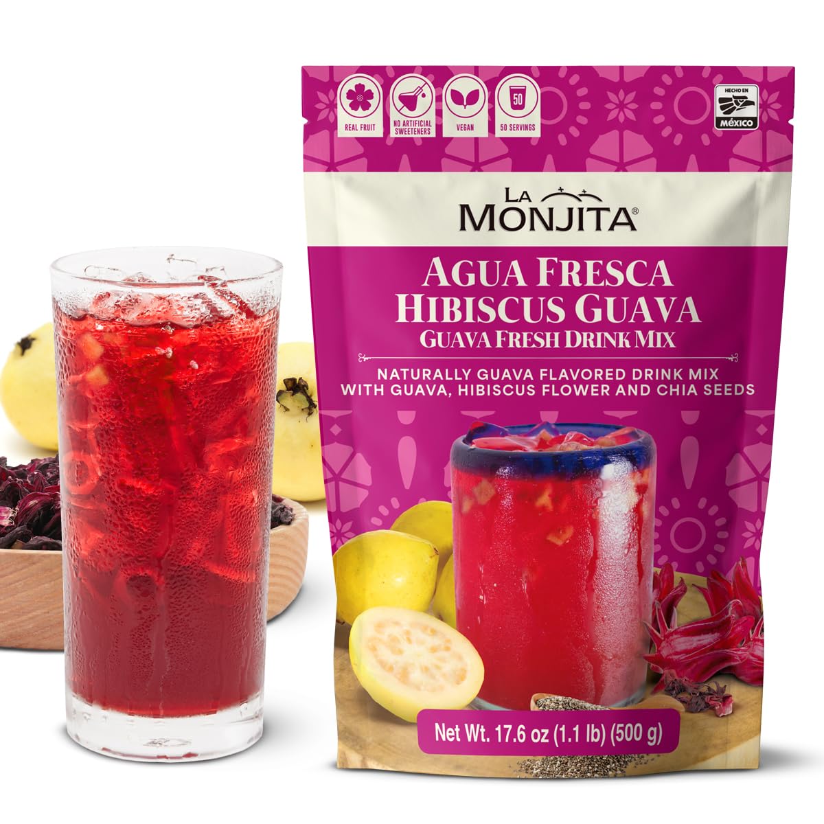 Amazon.com : La Monjita Agua Fresca Hibiscus Guava - Mexican Agua
