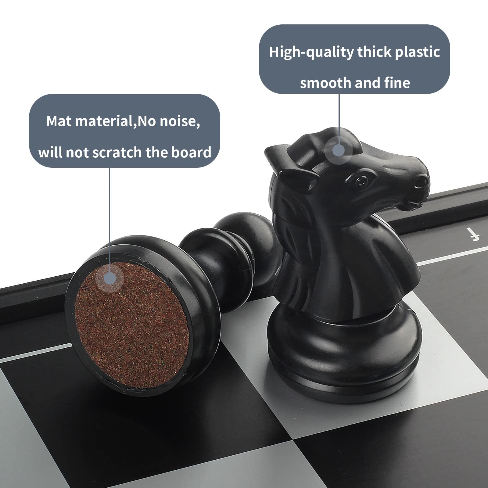 Andux Zusammenklappbares Magnetisches Schach-Reisebrettspiel GJXQ-04 (L)