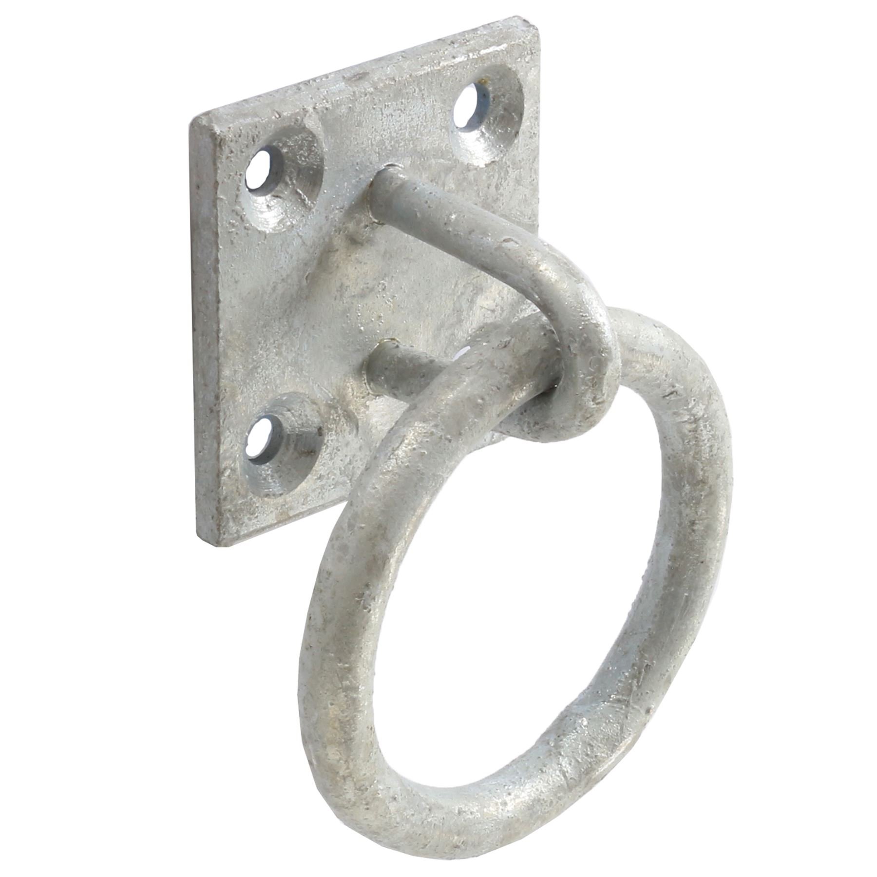 Galvanised Lashing Ring On Plate / Chain Tether