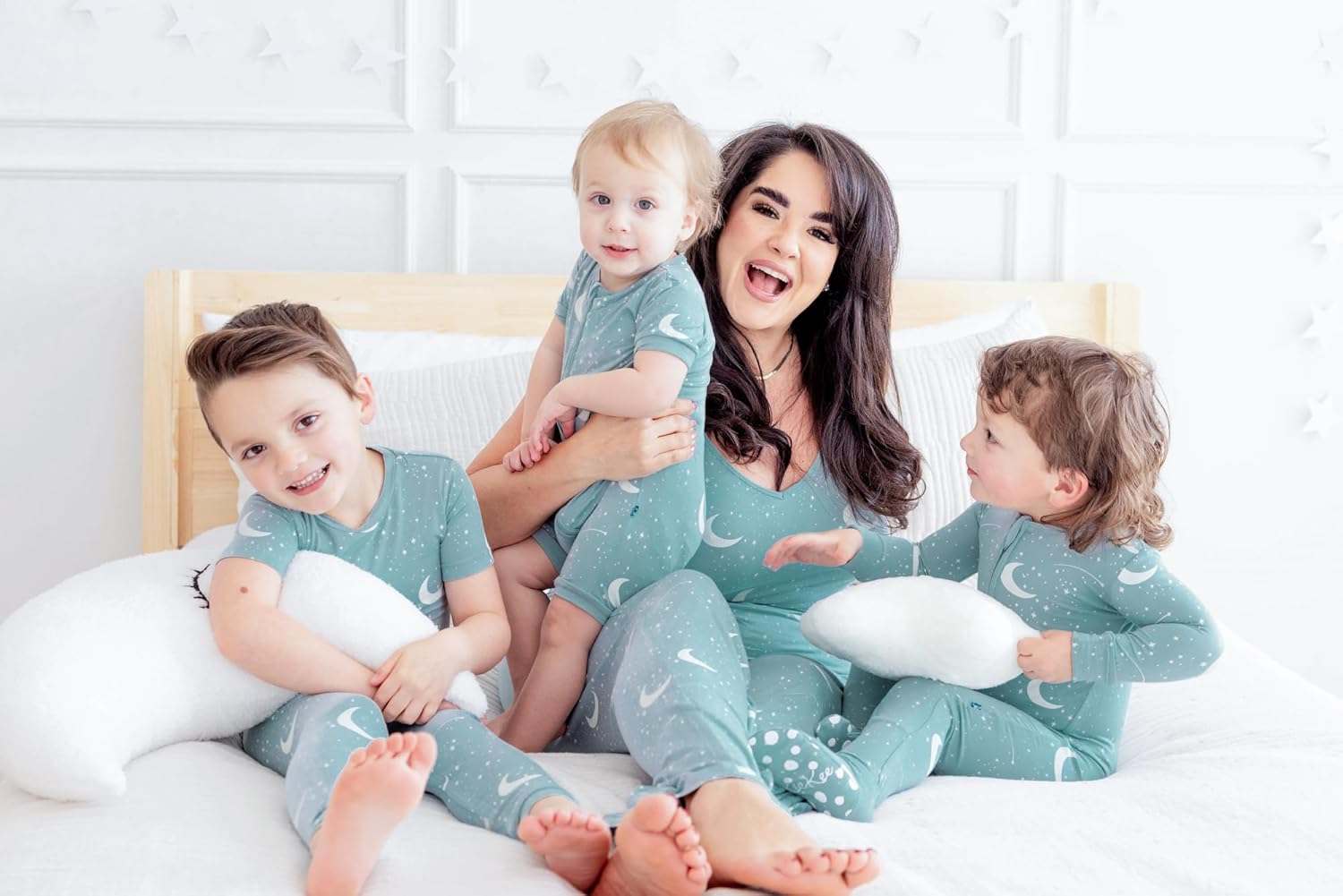 KicKee Print Short Sleeve Pajama Set – Stretchy Viscose from Bamboo Sleepwear for Toddlers and Kids - Image 4