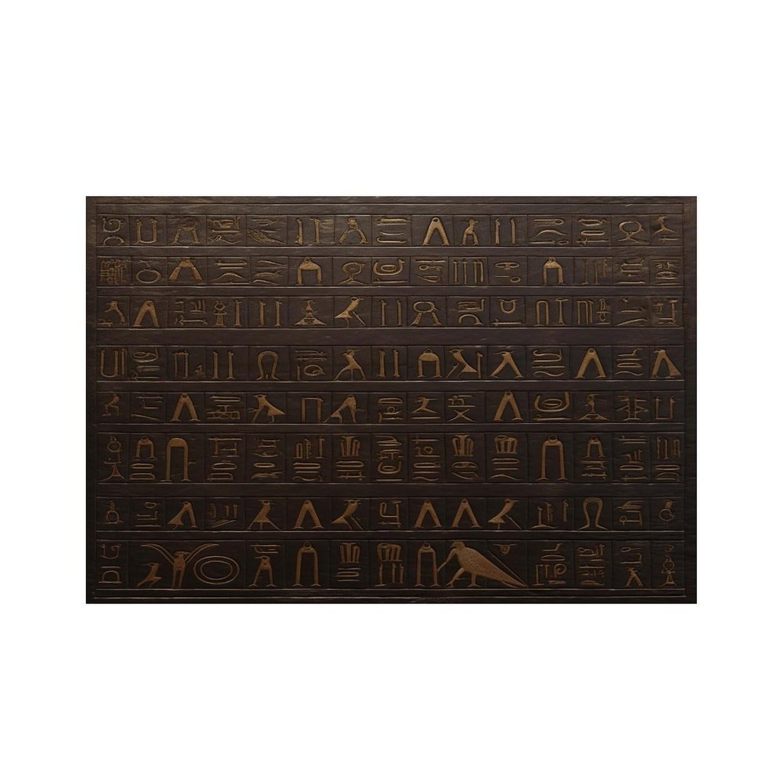 Ancient Egyptian Hieroglyph Placemats Non-Slip Heat Resistant Table Mats Flax Washable Cloth Place Mats Easy to Clean Premium Placemat for Kitchen Dining Table Decor Party Outdoor