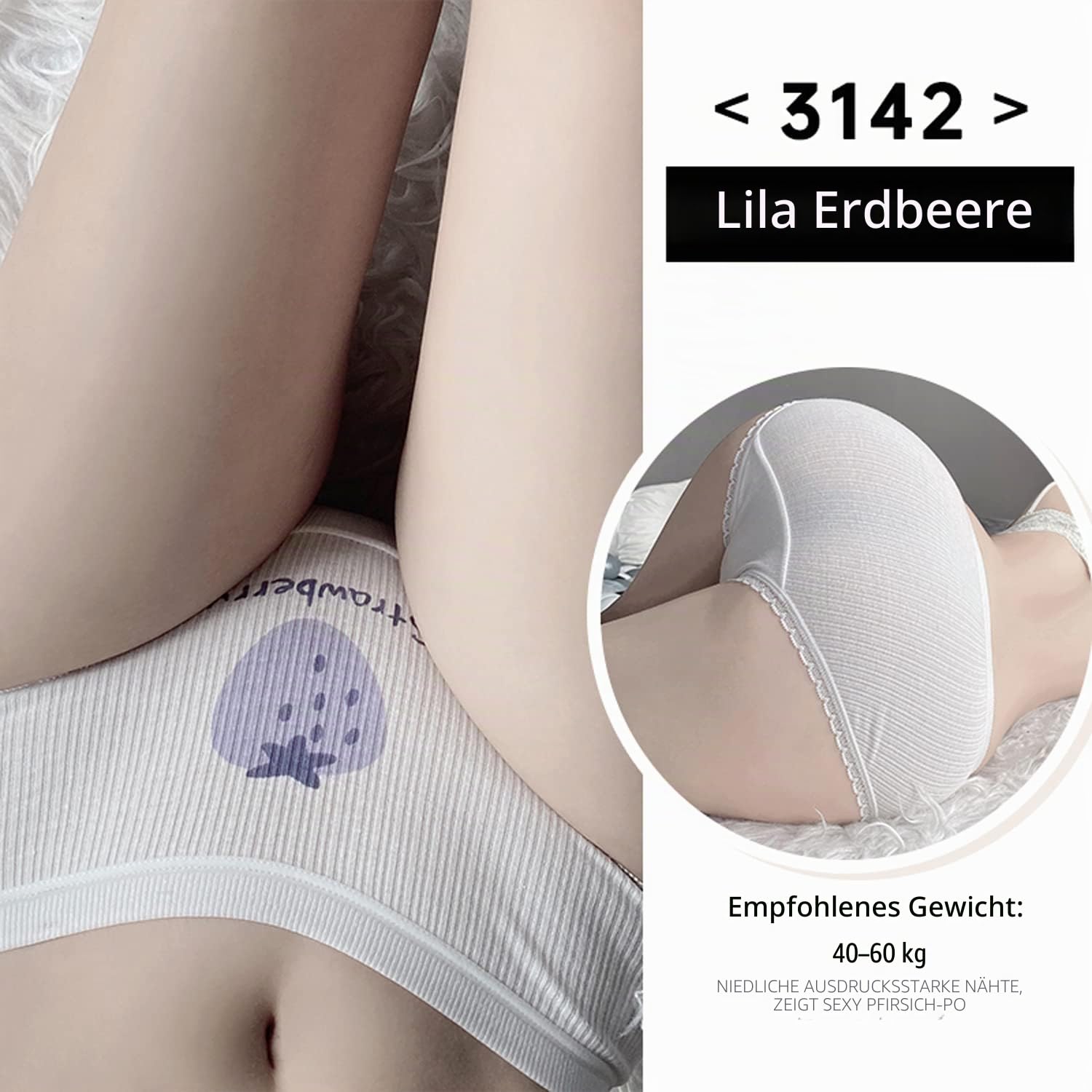 SINMIUANIME Damen Höschen Atmungsaktiv Baumwolle Slip Cosplay Anime Print Unterwäsche Niedlich 5er Pack