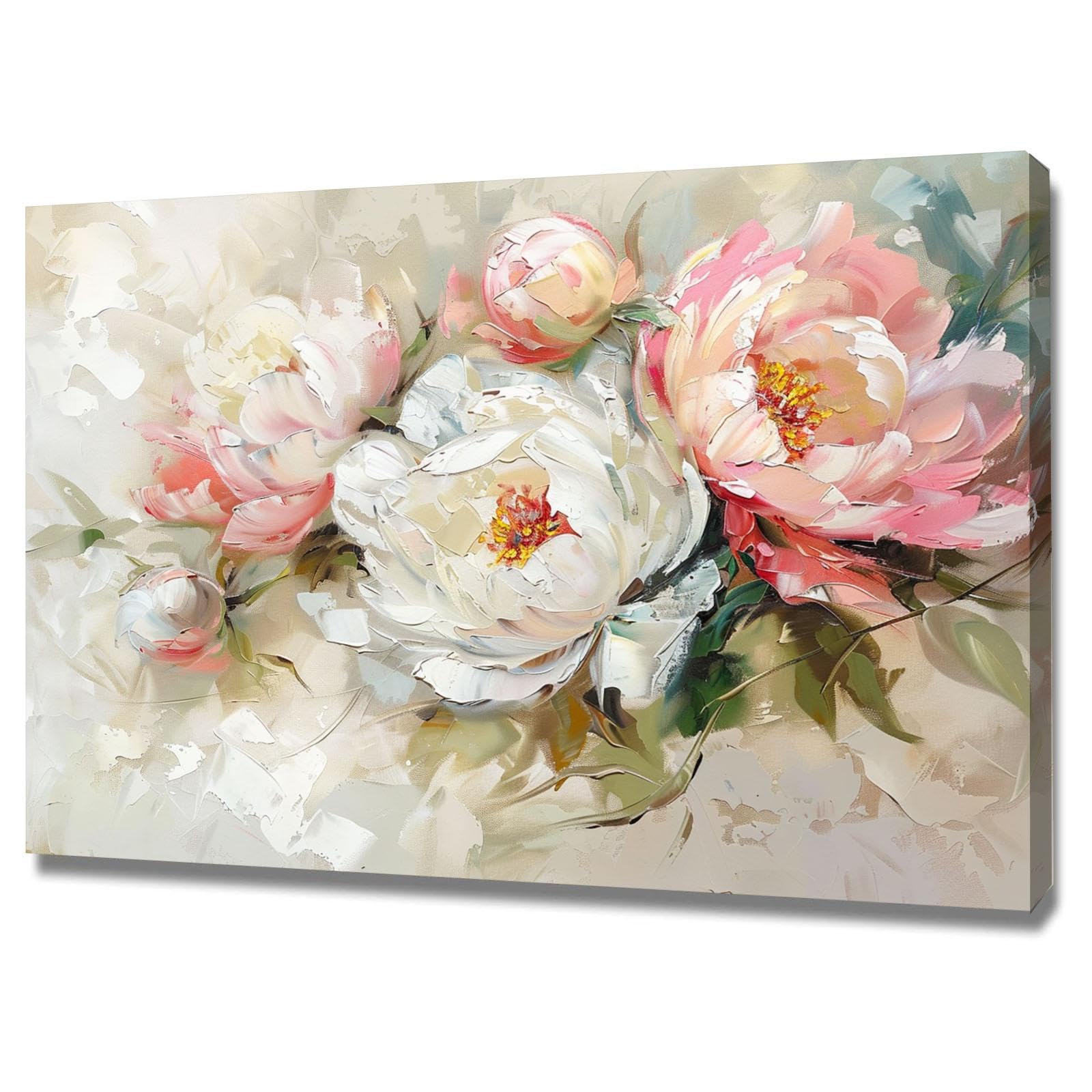 Impression de peinture florale de qualité tableau mural encadré WODJEM