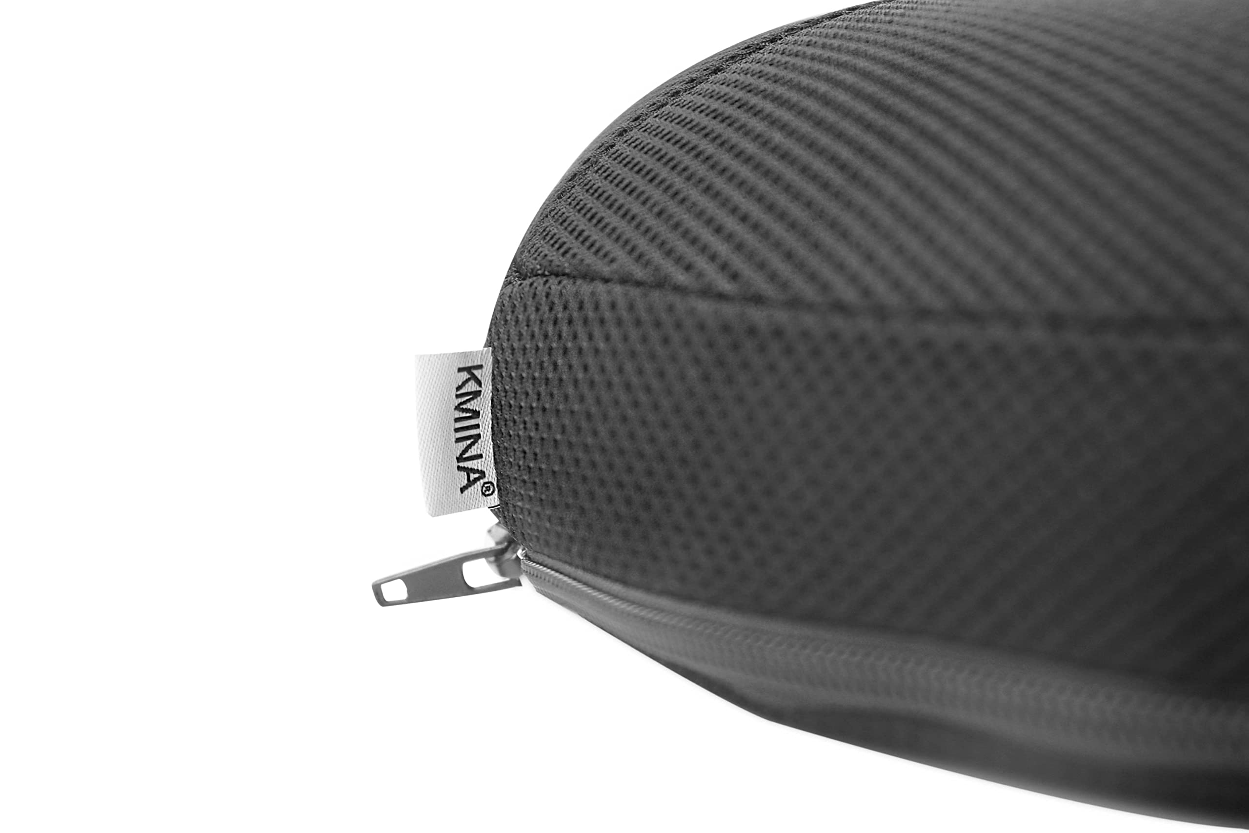 KMINA Cuscino Antidecubito Rotondo con Foro (42,5x42,5x9 cm), per Emorroidi, Coccige, Poltrona, Memory Foam Ortopedico, Fodera Traspirante