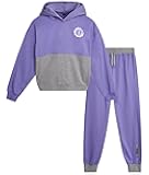 Girls Sweatpants Set - 2 Piece Active Fleece Girls Sweatshirt and Jogger Youth Kids Sweatpants Matching Set (4-16)