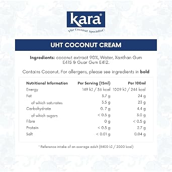Kara Coconut Cream, 33.8 Fluid Ounces