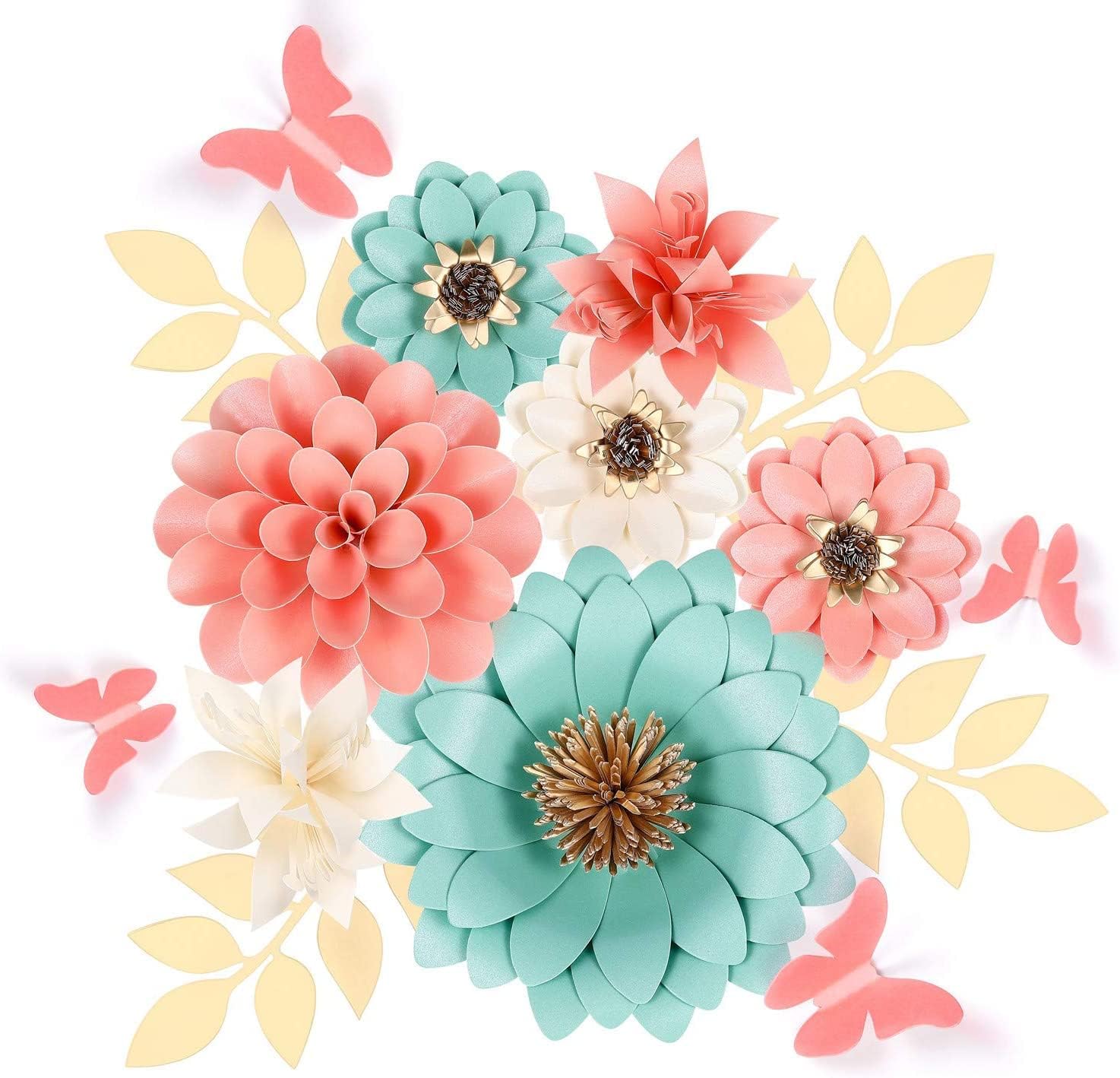 Amazon.com: Fonder Mols 3D Handcrafted Paper Flower Decorations for