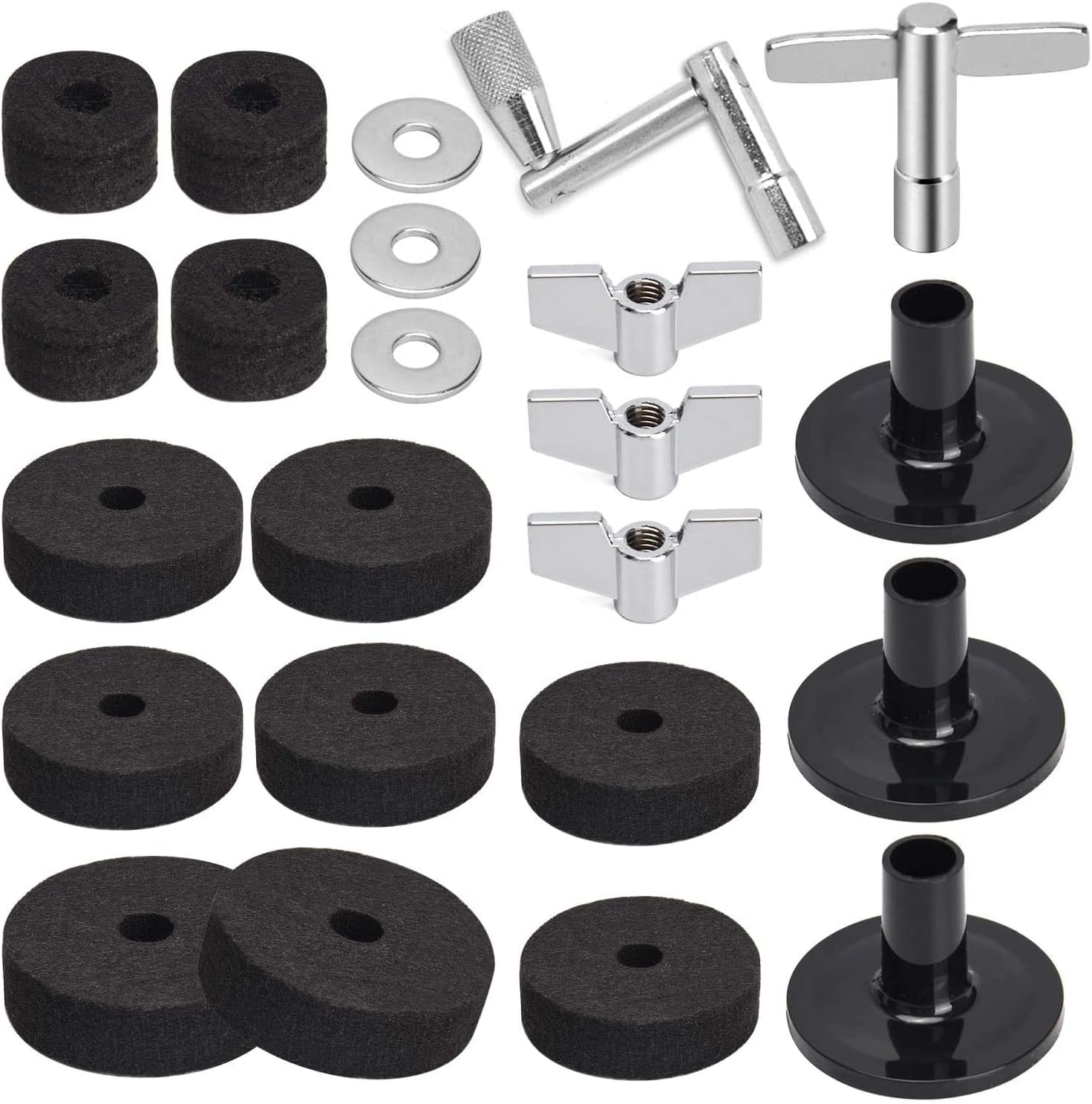 Flushbay 23PCS Cymbal Replacement Accessories, Cymbal Stand