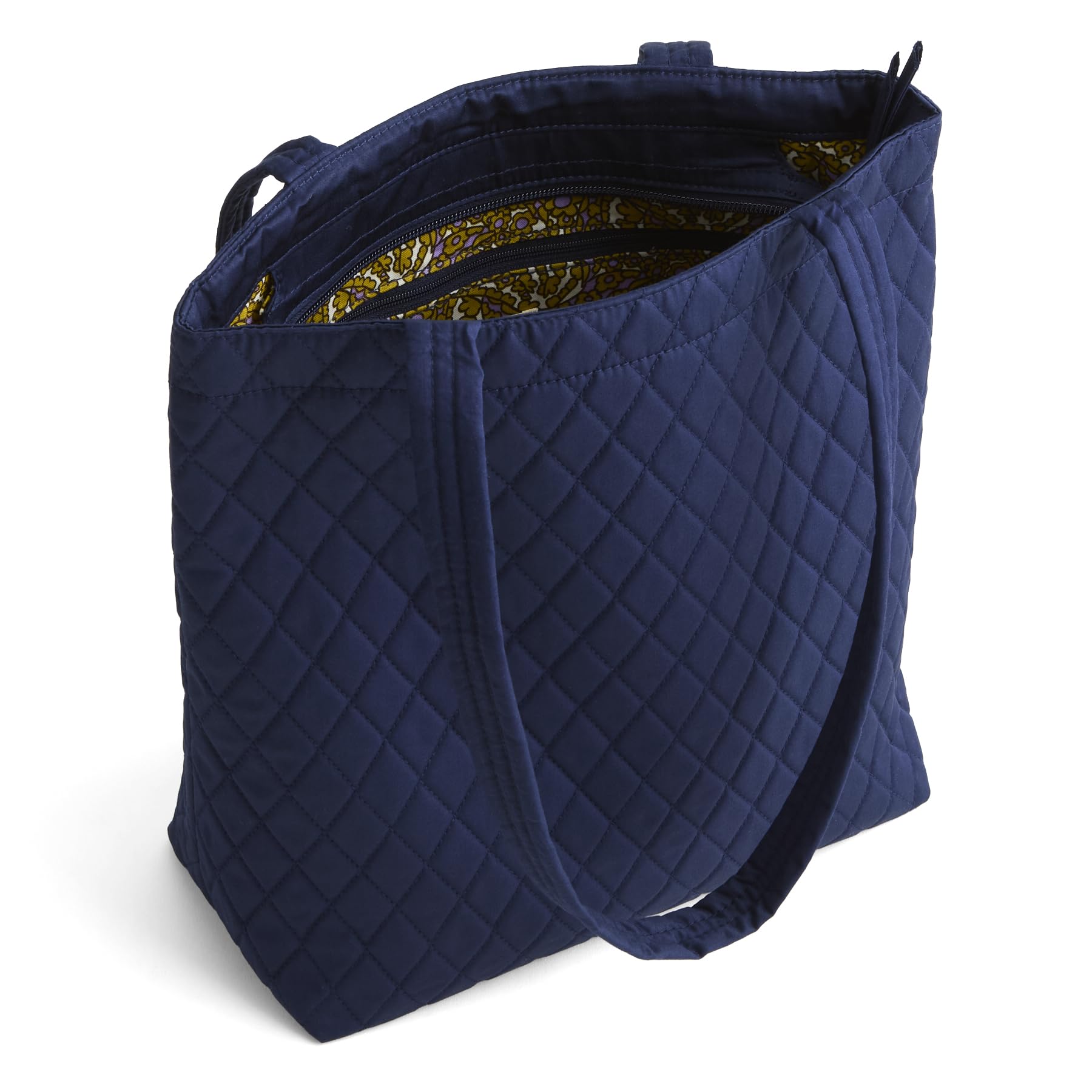 Vera Bradley Premium Cotton Small Original Zip Tote Bag, Daffodils