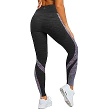 MAXXIM Ribbed Workout Leggings for Women Seamless High Waisted Scrunch Tights for Gym Workout Yoga Running