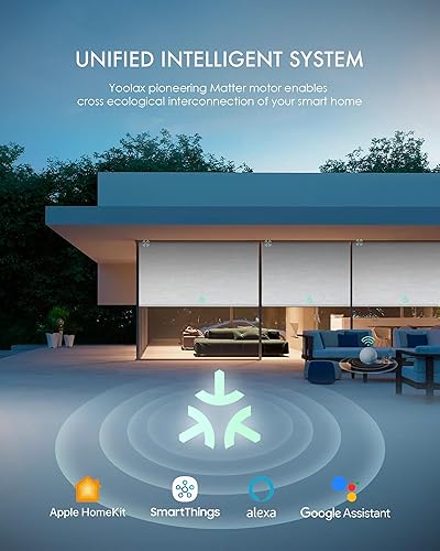 Miniatura 71 de Yoolax Persianas inteligentes, persianas enrollables motorizadas, persianas automáticas para ventanas, persianas motorizadas compatibles con Alexa