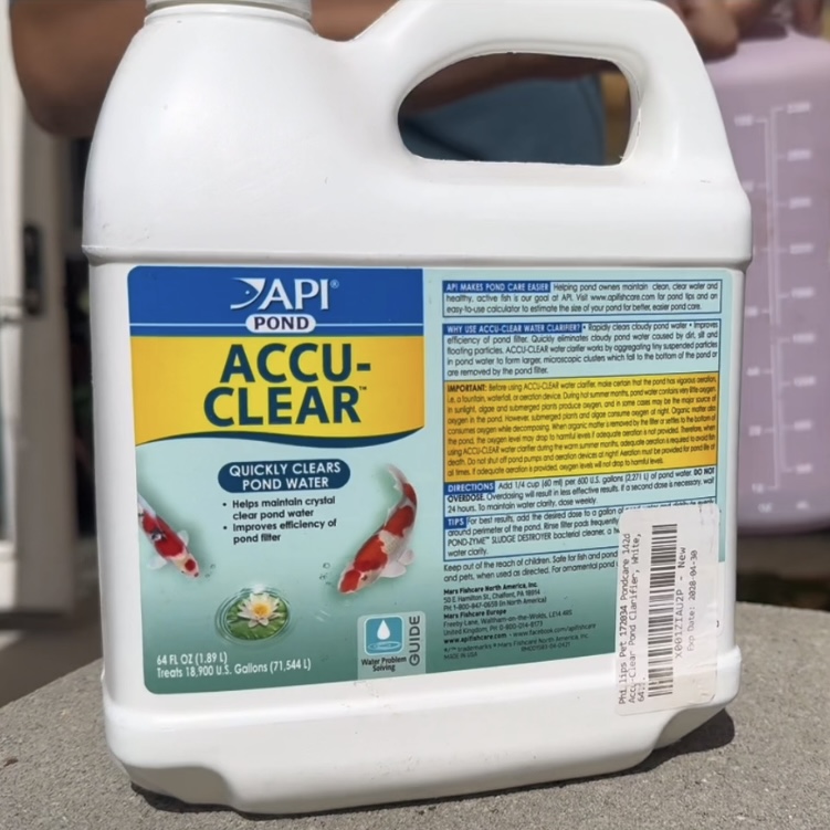 ReefH2O API Pond Accu-Clear, 64-Ounce, Pond Water Clarifier, Algae