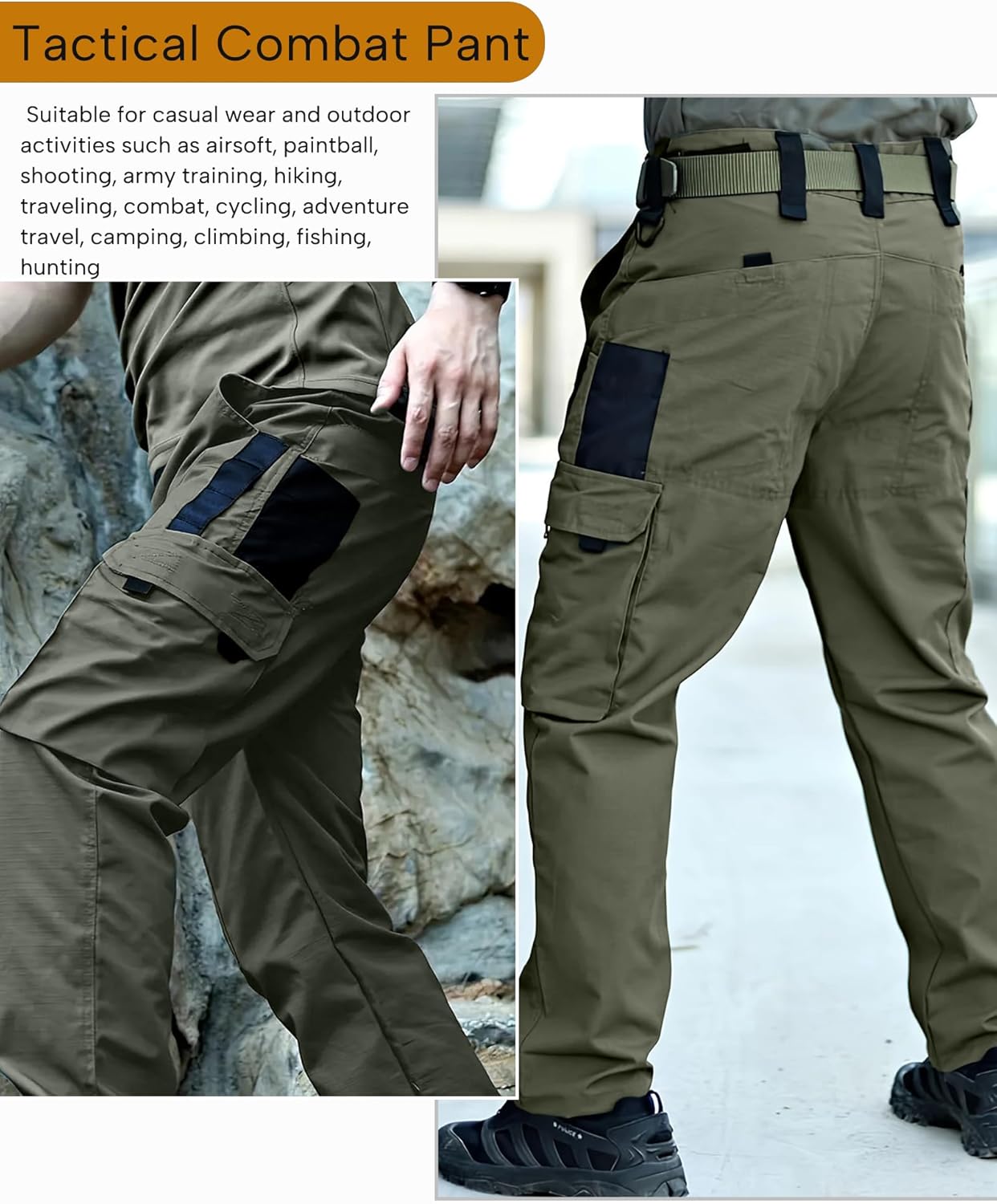 Mens Tactical Uniform Suit Military Combat Shirt and Pants Set Durable Airsoft Gear for Paintball Hunting Green XL