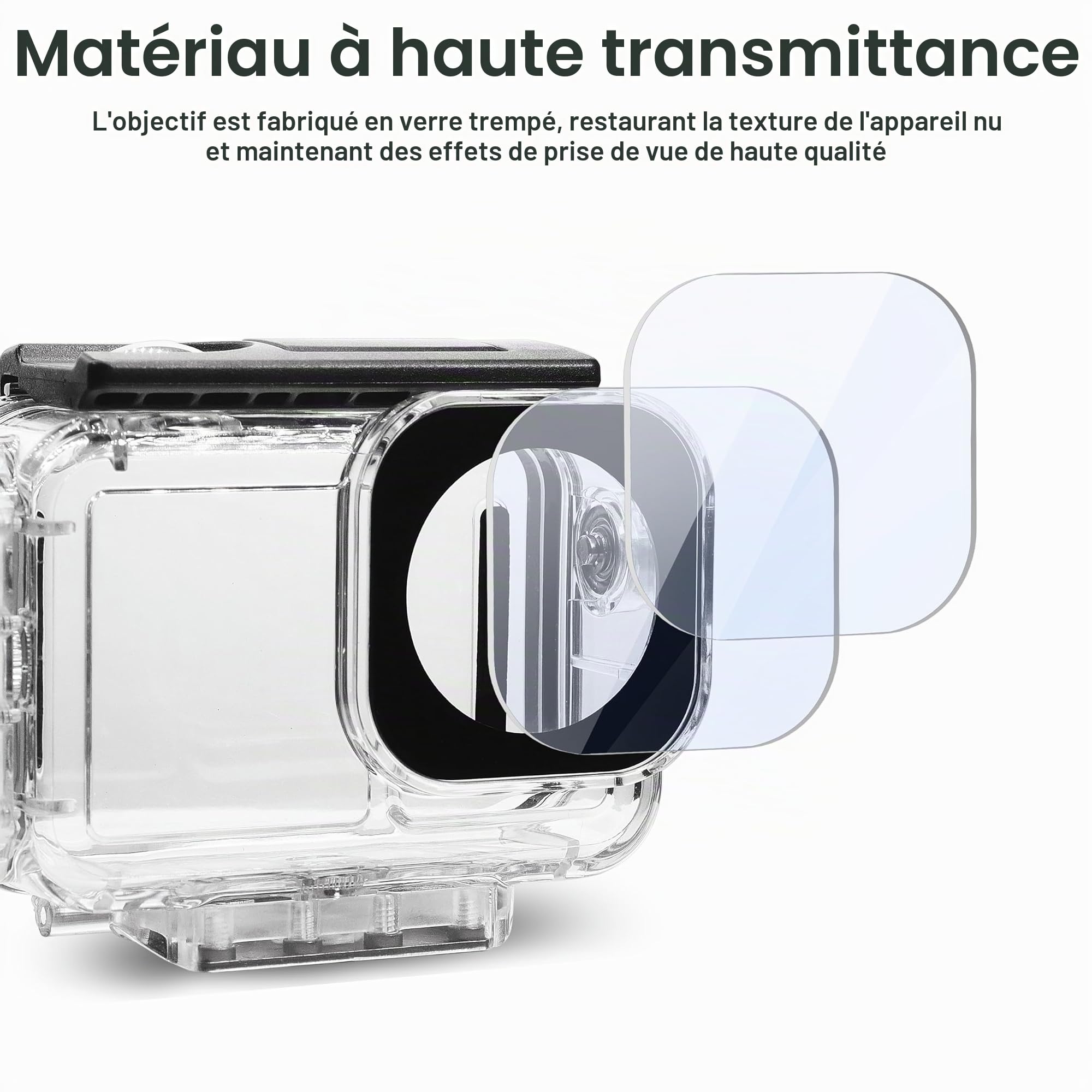 FitStill Boîtier étanche avec interface magnétique compatible DJI Osmo Action 5 Pro Action 4 Action 3