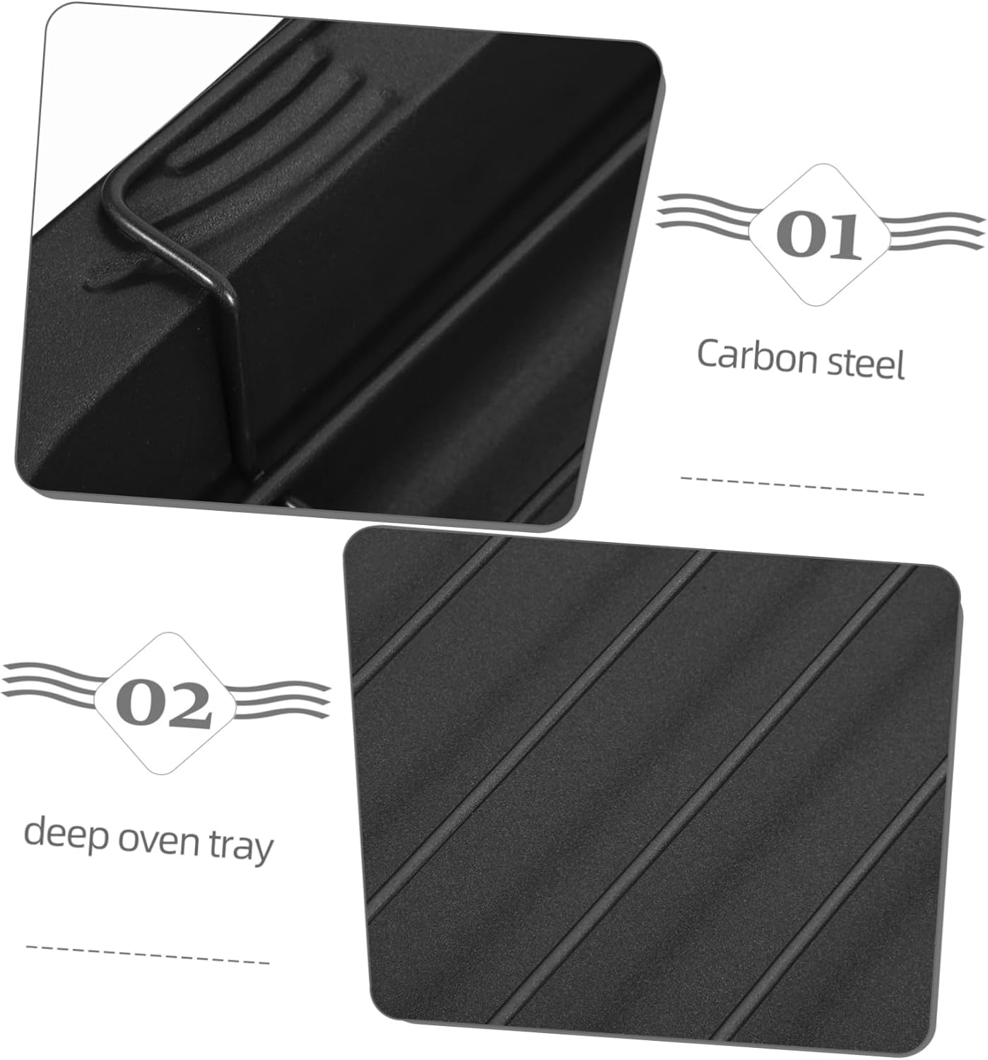 Rectangular Cake Pan Set Non Stick Baking Pan Rack Multi-purpose Baking Sheets