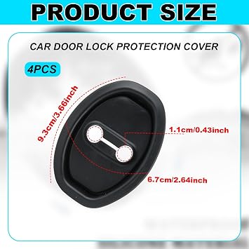 4PCS Car Silicone Door Latch Protective Cover, for Citroen C2 C3 C4 C5 X7 Berlingo Xsara Picasso Car Door Lock Latches Silent Shock Cover Set Auto Accessories