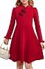 Girls Dress Elegant Long Sleeve Vintage Stand Collar Fall Winter New Year A Line Formal Dress 9-14 Years