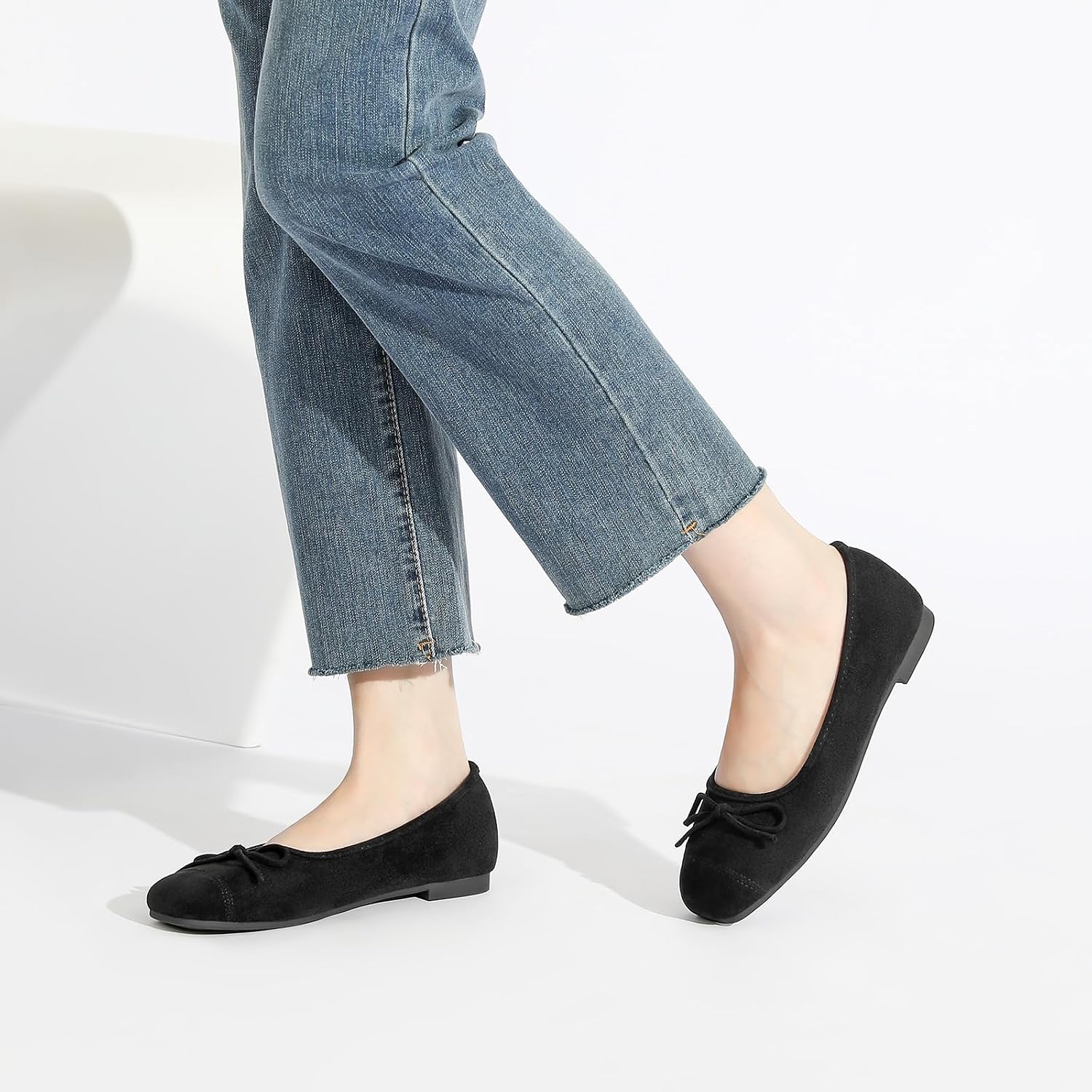 Flats for Women Square Toe Ballet Flats
