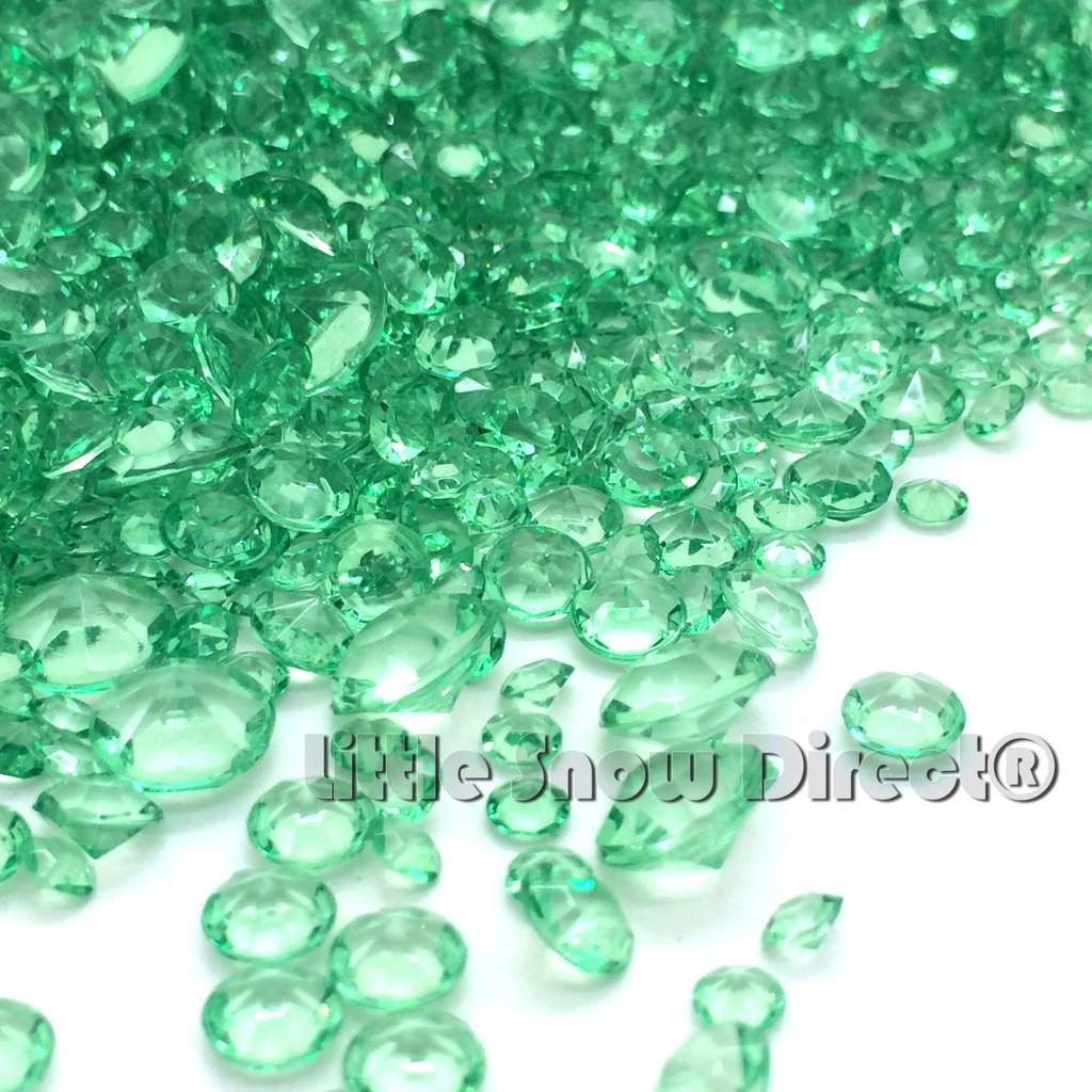 Scatter Diamonds 500 x 10mm Wedding Party Table Confetti Crystal - Emerald