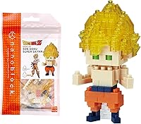 Vista 1 de nanoblock - Dragon Ball Z - Son Goku Super Saiyan, kit de construcción de la serie de colección de personajes