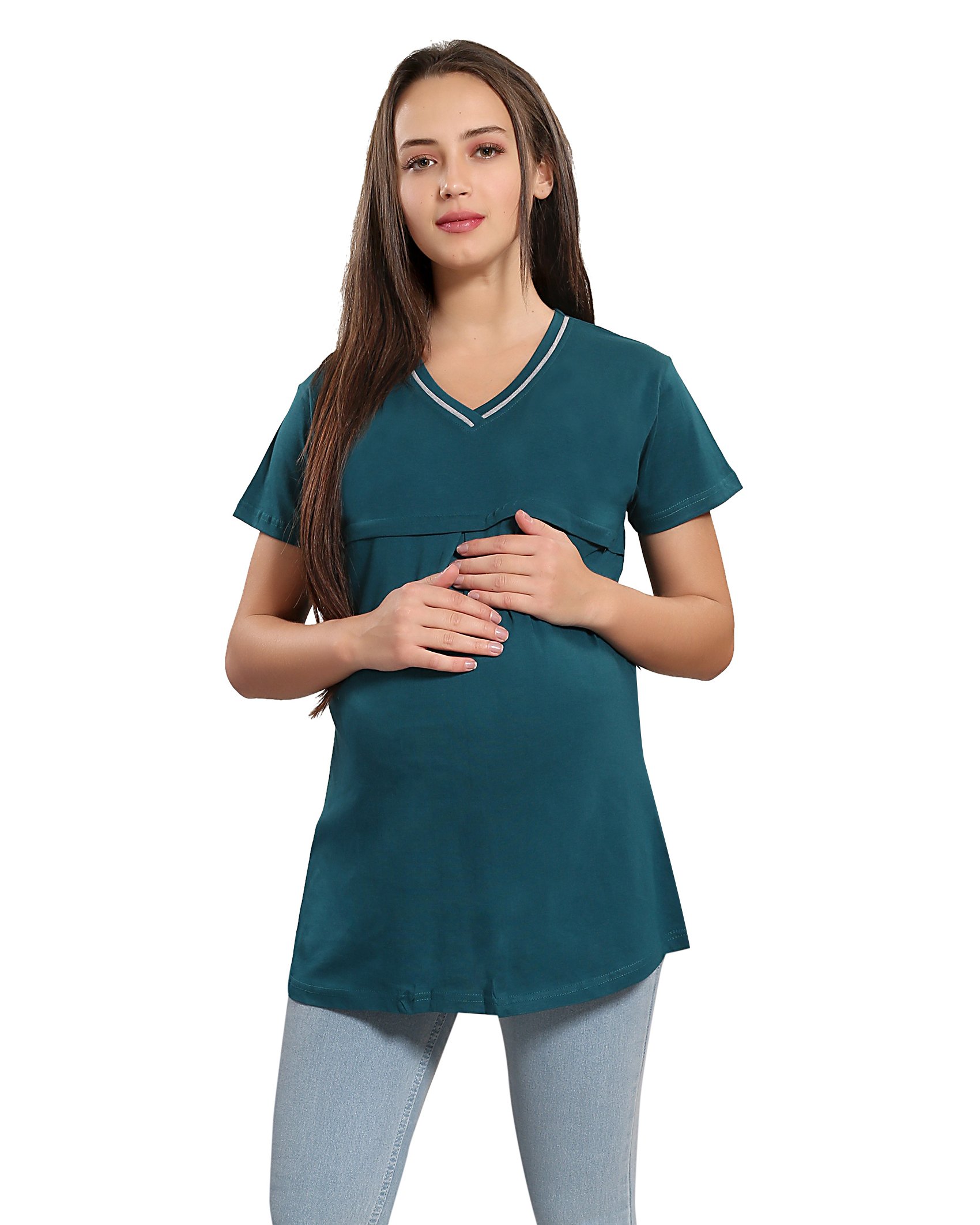 AV2 Women Feeding/Nursing Top Sea Green Small 8013 2