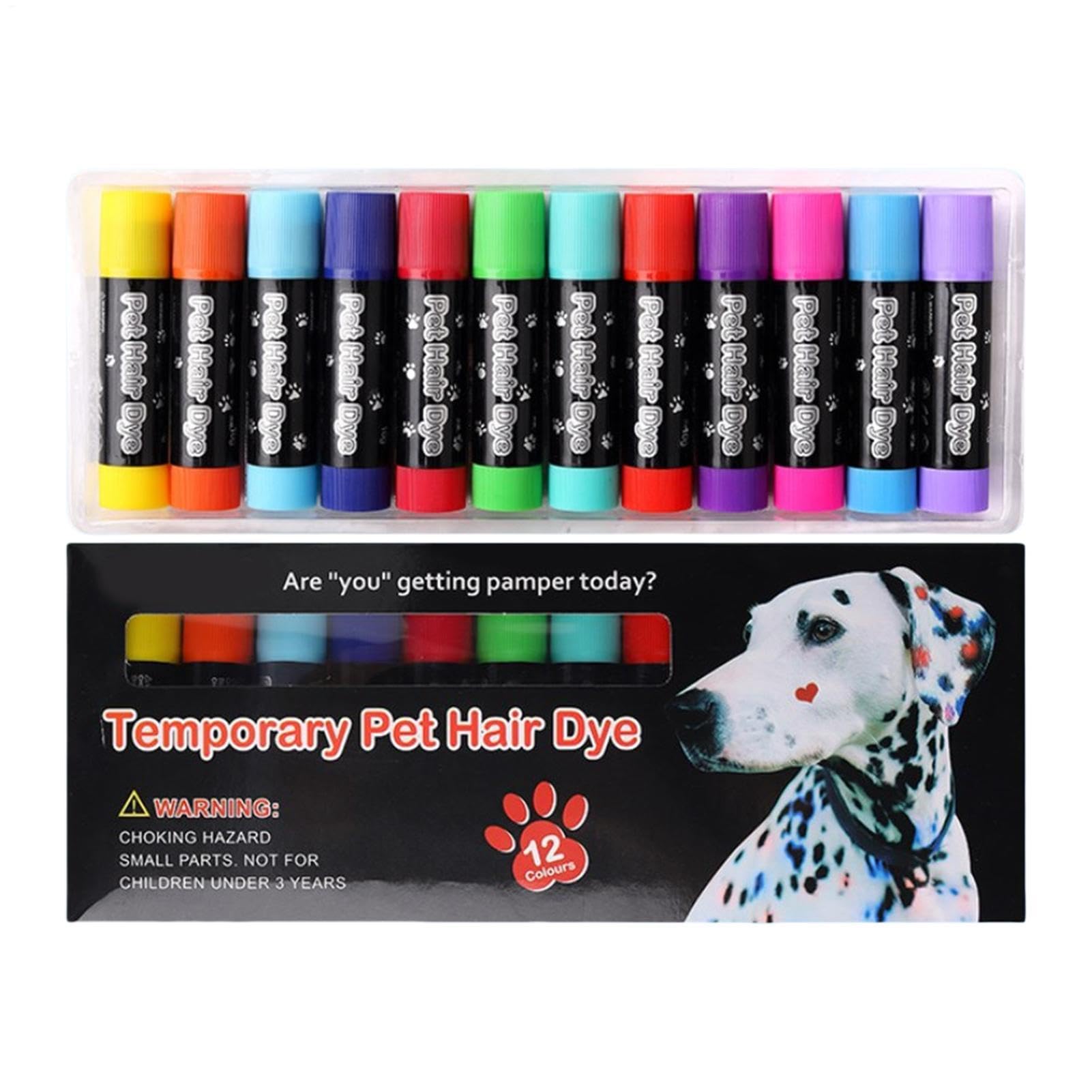 Teinture pour poils de chien : 12 marqueurs temporaires et lavables