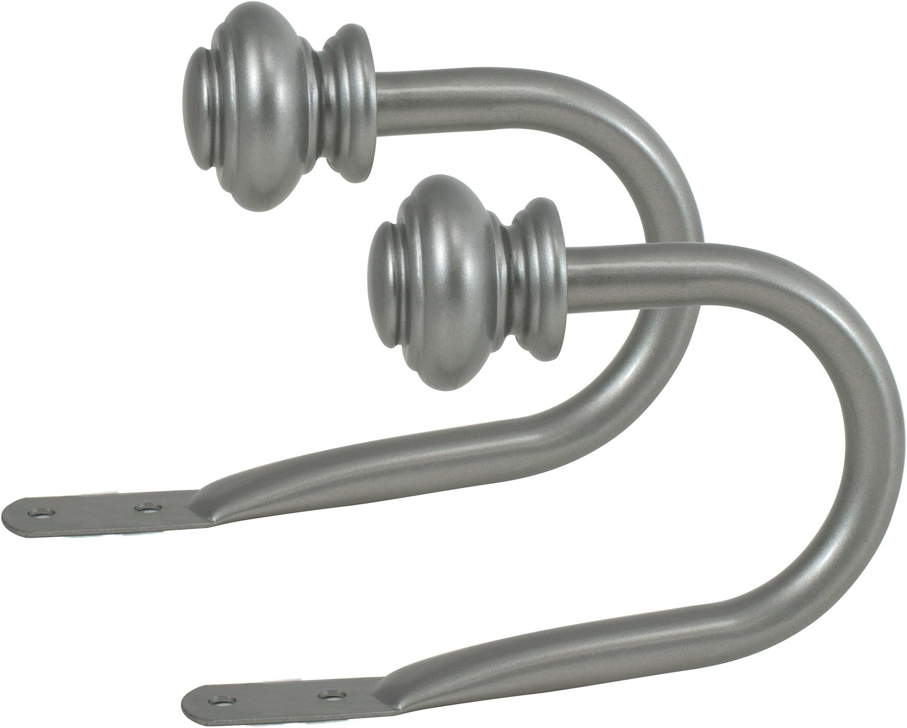 Decopolitan Urn Holdback Pair for Draperies, 1-Inch, New Antique Silver