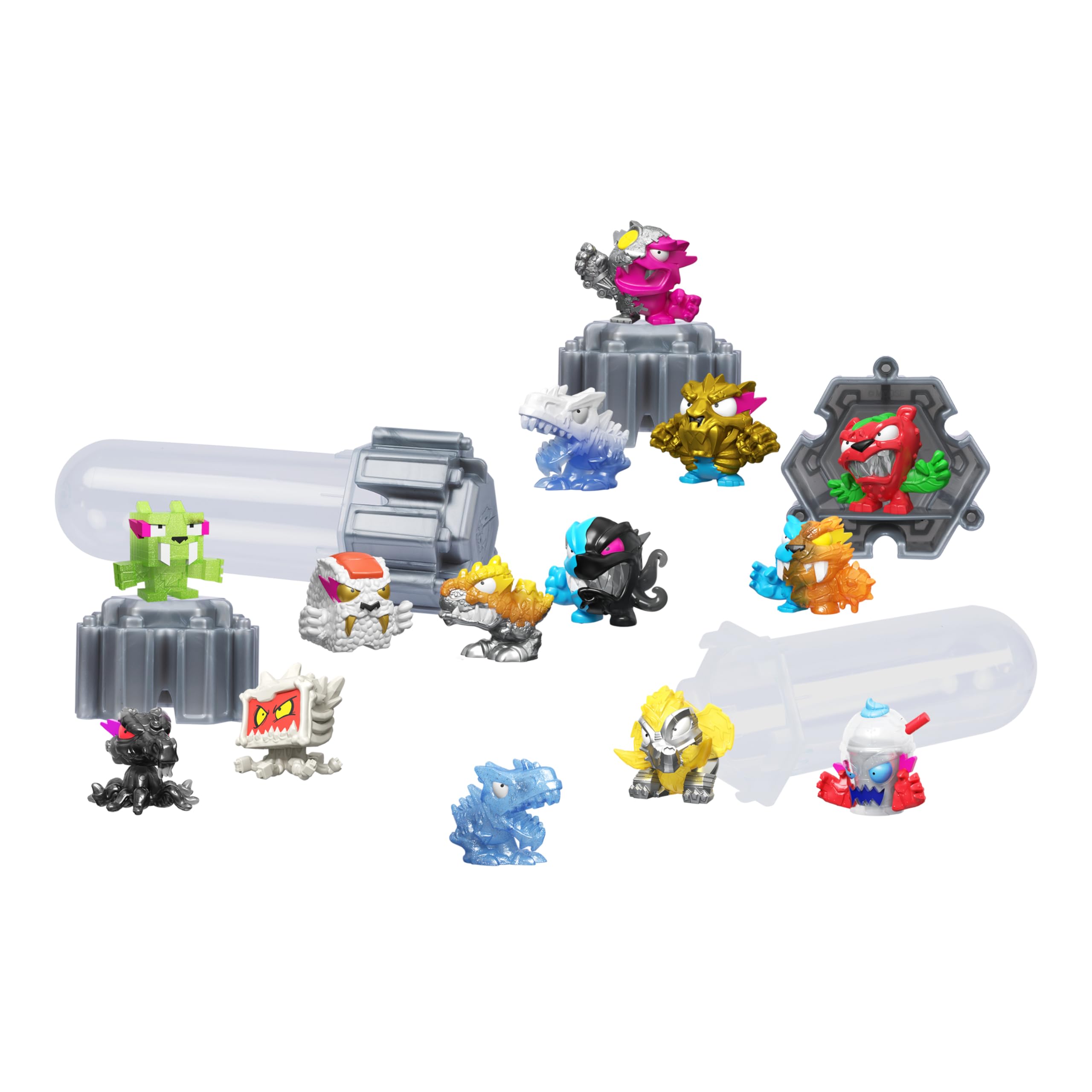 MrBeast Lab Swarms Serie Hyper Fusion, colecciona +100 enjambres, el megapack de Laboratorio Incluye 14 microbestias, 14 Pegatinas coleccionables y 4 cápsulas para Crear tu MrBeast Lab
