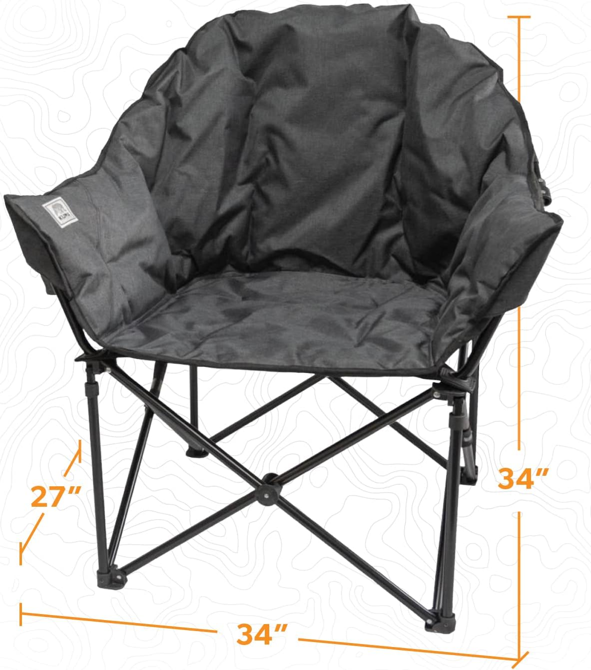 Kuma Outdoor Gear Lazy Bear Chair with Carry Bag, Ultimate Portable Luxury Outdoor Chair for Camping, Glamping, Sports & Outdoor Adventures (Heather Grey)