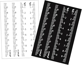新潟精機 SK 日本製 ものさしシール 快段目盛 MSL-10KD 白黒 各1枚入