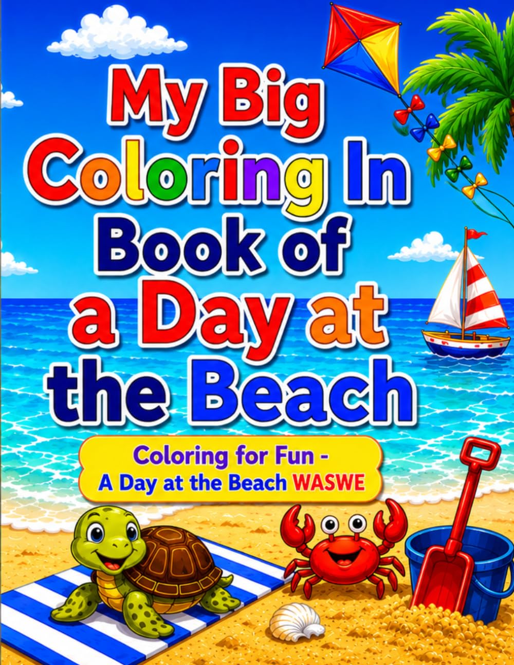 My Big Coloring Book of a Day at the Beach: Coloring for Fun - A day at the Beach