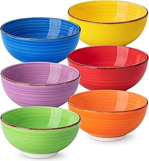 vancasso Bonita 12 Oz Small Bowls Set of 6, Ceramic Mini Dessert & Dippi...