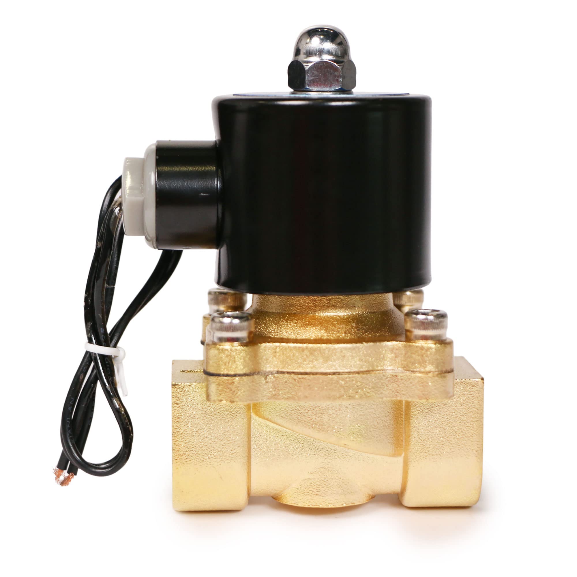 U.S. Solid Électrovanne 3/4" – Alliage de zinc, 220V AC, joint NBR, normalement fermé, pour eau, gaz, huile