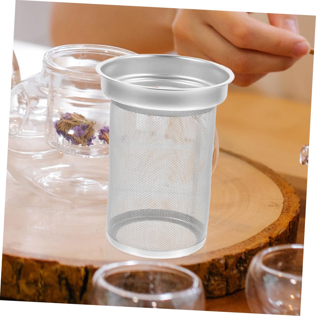 Infuseur à Thé En Acier Inoxydable 7,4x6,7 Cm Passoire Filtre Métal Maille Fine Pour Thé En Vrac Usage Domestique Infusion Et Tisane