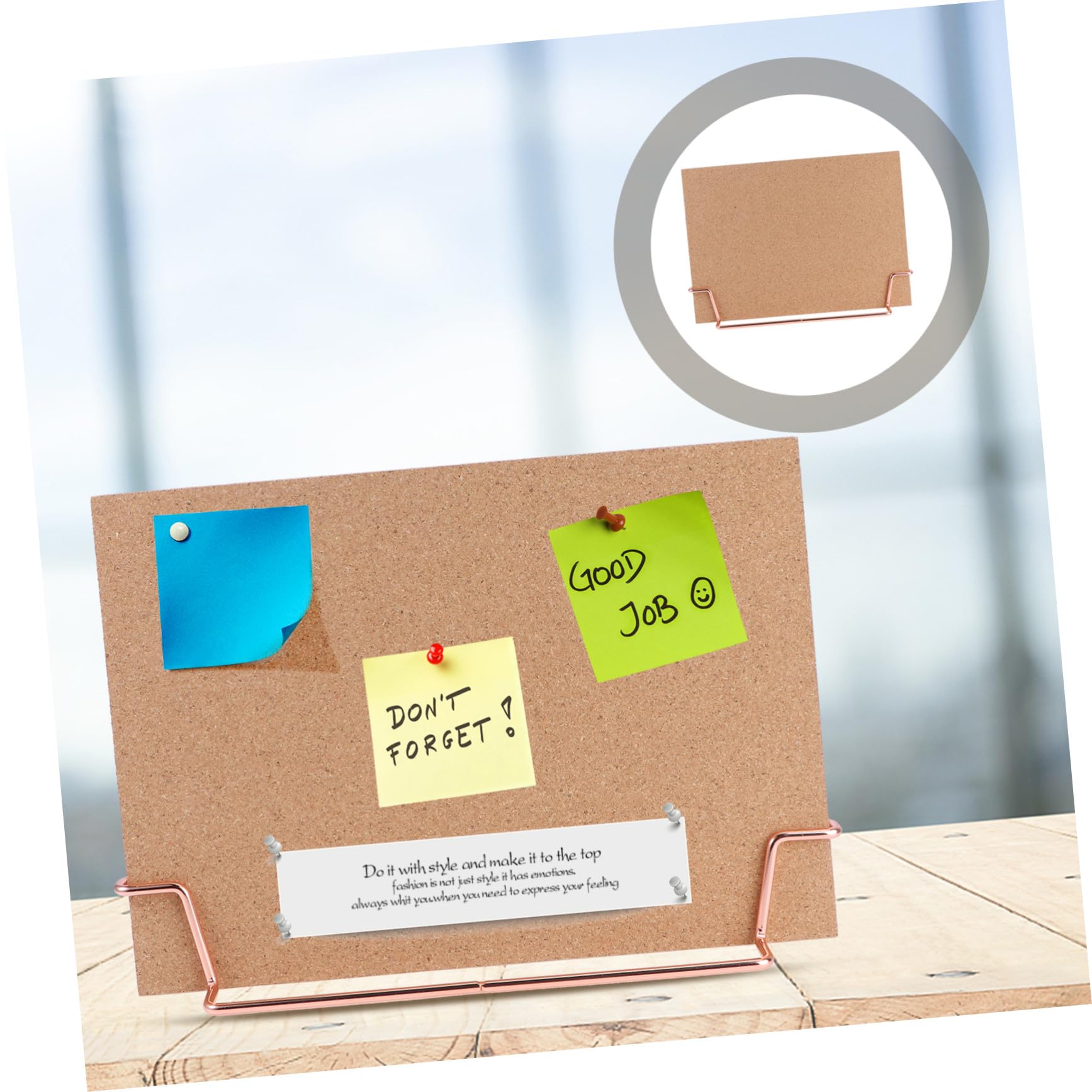 Bacheca Memo Board in Legno con Base Rosa Oro Lavagnetta Scrivibile per Appunti e Messaggi Lavagna da Parete per Casa Ufficio e Scuola Superficie Liscia e Facile da Usare