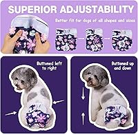 Vista 48 de Pet Soft Washable Female Diapers (3 Pack) Female Dog Diapers, Comfort Reusable Doggy Diaper for Girl Dog in Period Heat (Sprightly, XS)