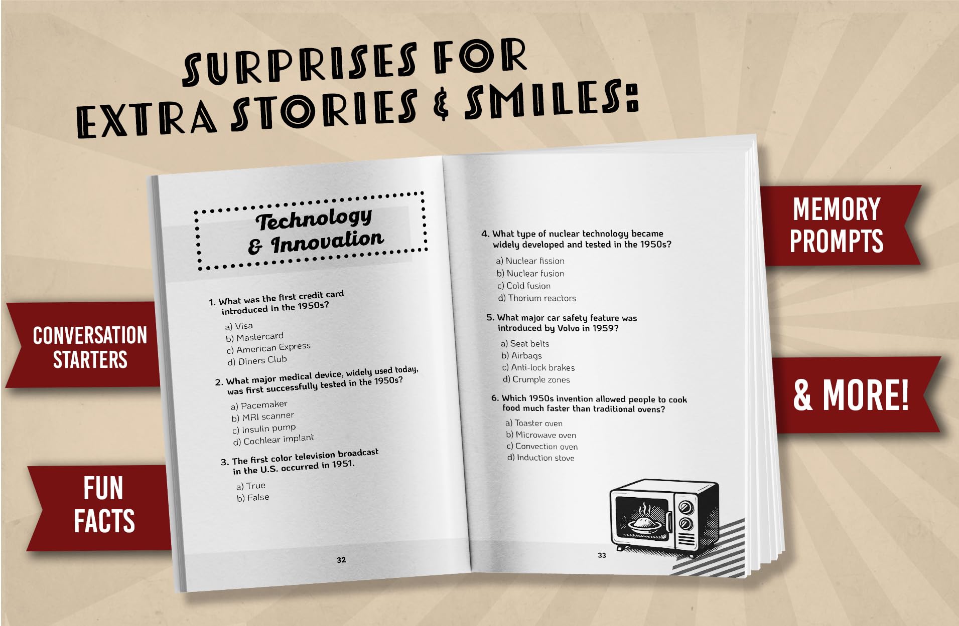 Nostalgic Trivia for Seniors: Relive Your Golden Memories From the 1950s to 1990s! Large Print Trivia, Fun Facts & More