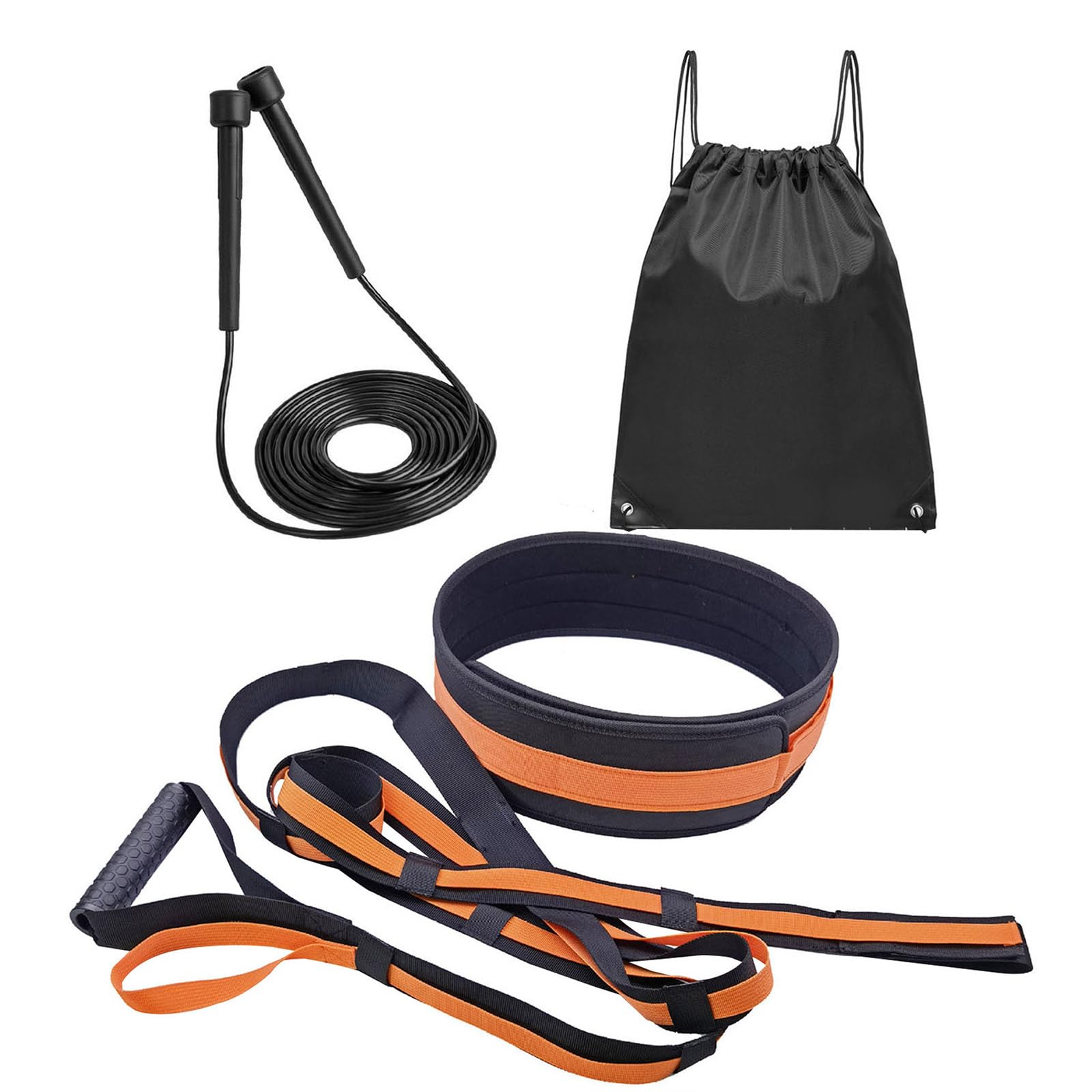 XuQiZZpp Overload Running Resistance Harness Resistance Band with Jump Rope & Storage Bag for Football Basketball Soccer