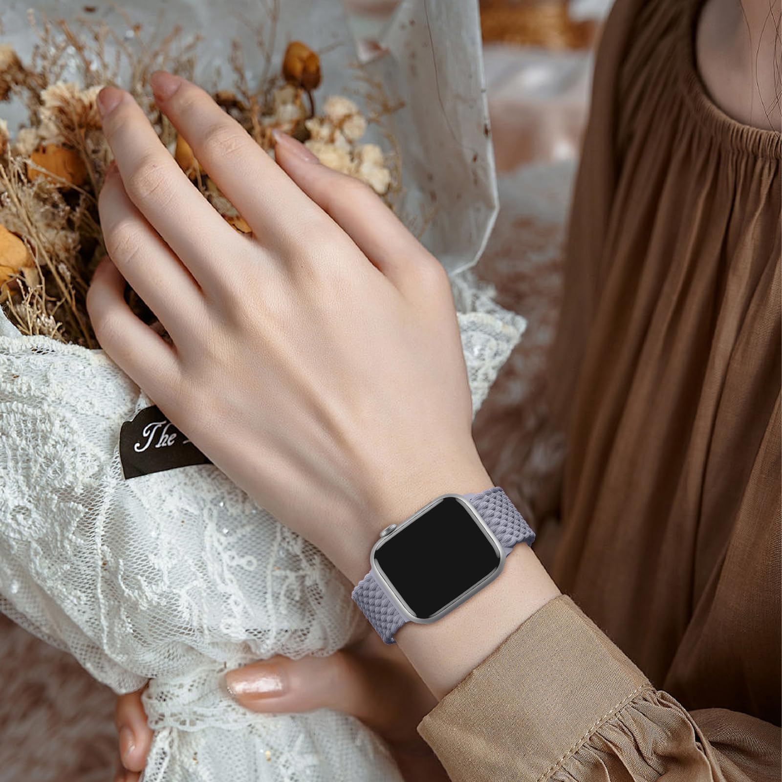 AMSKY Cinturini in Intrecciato Compatibile con Cinturino Apple Watch 40mm 46mm 44 mm 45mm 41mm 42mm 38mm 49mm Donna Uomo, Tessile Cinturino Compatibile con Apple Watch Se Ultra 10 9 8 7 6 5 4 3 2 1